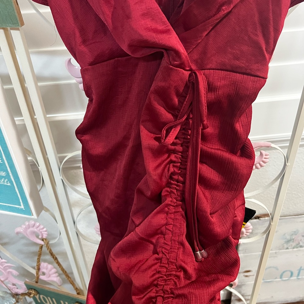 Princess Polly Red Ruffled Bodycon Mini Dress - Picture 3 of 5